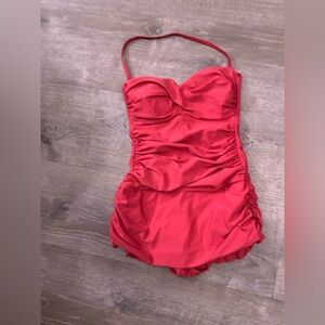 Coral Retro one piece